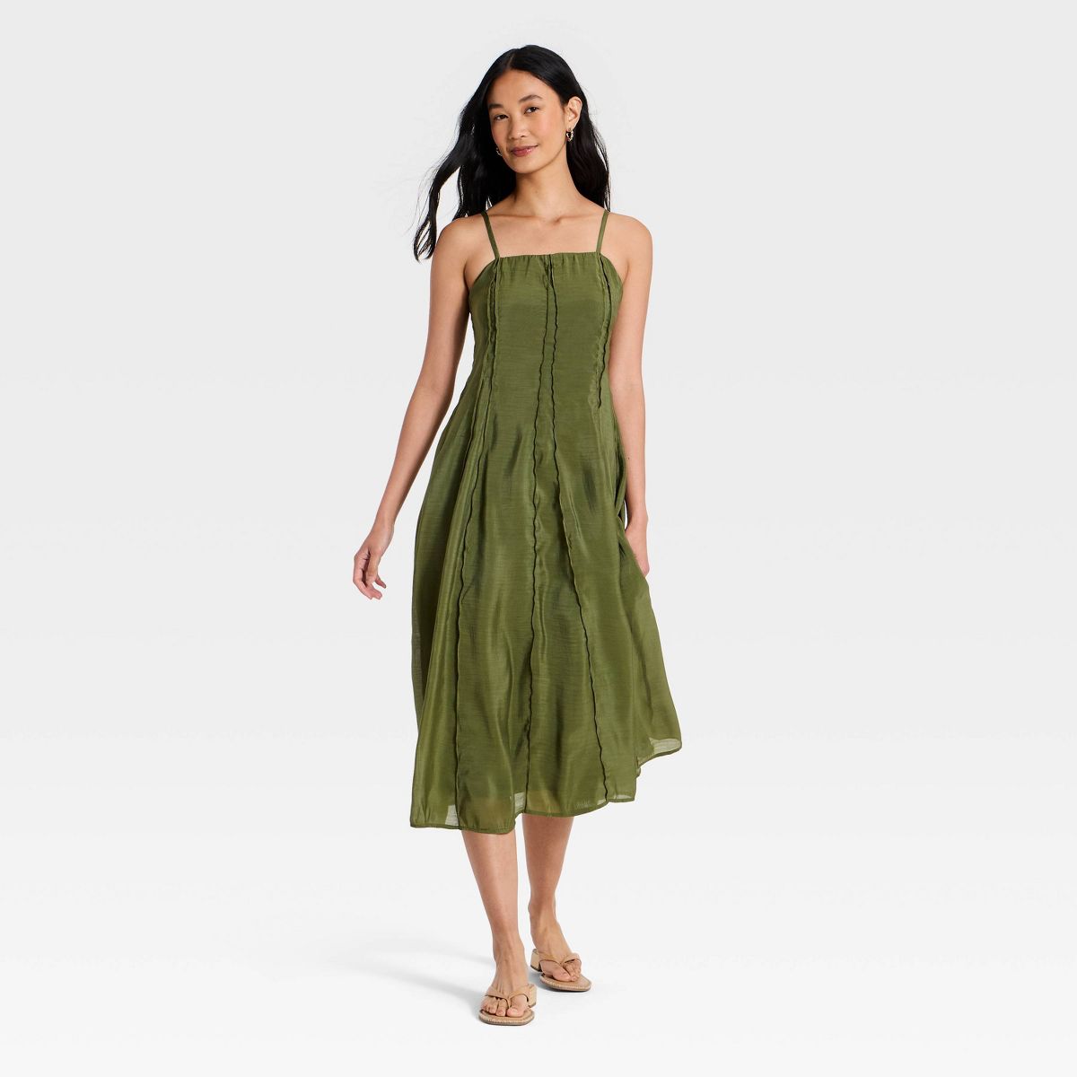 Women's Cami Midi Dress - A New Day™ - thumbnail 9