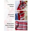 Christmas Cardigan Sweater for Women Long Sleeve Open Front Sweater Jacquard Sweater Knit Ribbed Cuff Cardigan - 3 of 4