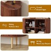 47" Fluted Sideboard Buffer Cabinet with Sliding Doors, Modern Wood Accent Storage Cabinet with Adjustable Shelves - 4 of 4