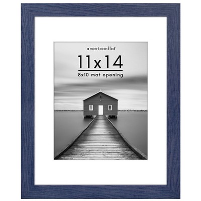 Americanflat Wide Molding Picture Frame with Mat