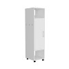 Chery Life 63" Tall Wardrove One-Door Cabinet with Mirror, Three Shelves, Casters and Hanging Rod, Armoire, Bedroom Clothes Storage - 2 of 4