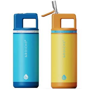 ALPINE Flip 'N Sip Kids Insulated Water Bottle With Straw - 16oz Kids Water Bottle - 1 of 4