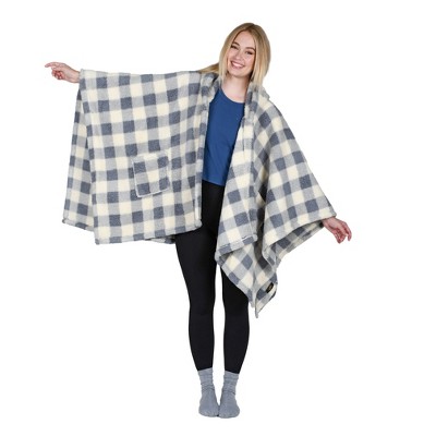 Women's Plus Size Open Front Lightweight Casual Cardigan, Fuzzy Cozy Fleece Blanket Wrap Sweaters, Wearable Blanket Woman, Gift for Her - Catalonia