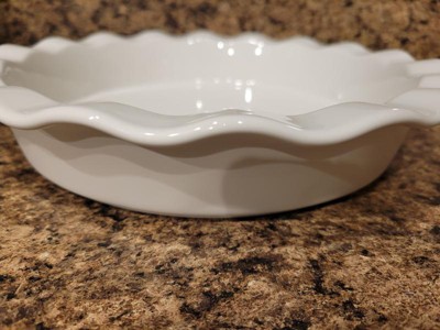 9 Round Stoneware Ruffle Pie Dish … curated on LTK