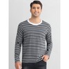 Lars Amadeus Men's Basic Crew Neck Long Sleeves Pullover Striped T-Shirt - image 2 of 4