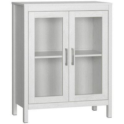 Kleankin Freestanding Modern Bathroom Storage Cabinet, With Doors And Open  Shelf, Bathroom Organizer Furniture, Gray : Target