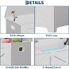 S/L Storage Chest, Wooden Storage Bench with 2 Safety Hinges, Easy Assembly, Modern Style Large Toy Chest for Entryway, Living Room, Bedroom - 4 of 4