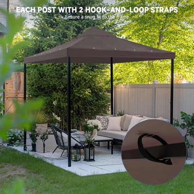 Yescom 10'x10' Brown Polyester Gazebo Canopy Replacement Top