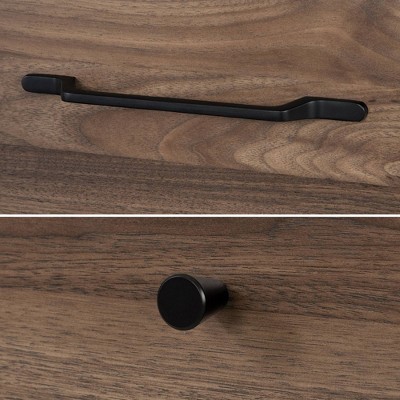 Natural Walnut L-Shaped Executive Desk with Hutch and Power Outlet