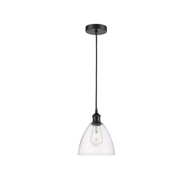 Edison Dome - 1 Light Cord Hung Mini Pendant In Industrial Style-10.25 Inches Tall and 7.5 Inches Wide