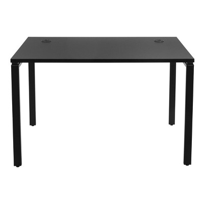 53" Black Adjustable Height Wood Writing Desk