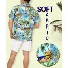 HAPPY BAY Men's Hawaiian Short Sleeve Button Down Shirt Mens Party Shirts Casual Holiday Summer Tropical Island Shirts for Men - image 3 of 4