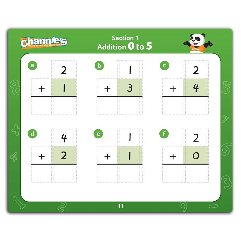 Channie&#39;s Dry Erase Single Digit Math Flash Cards, 4 of 7