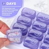 MEDca Monthly Pill Organizer – 31 Day Pill Box with Large Removable Pods, Portable Case & Holder for Daily Medication, Vitamins & Travel, Purple - 2 of 4