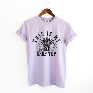 Simply Sage Market Women's This Is My Crop Top Short Sleeve Garment Dyed Tee - 1 of 3
