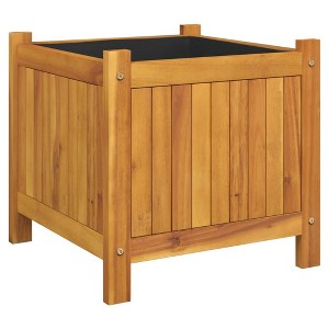 vidaXL Garden Planter Natural wood Solid Acacia wood Medium Durable - 1 of 4