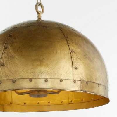Quorum Lighting 3 - Light Pendant in  Artisan Brass