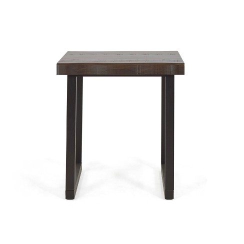 Jennings Live Edge End Table Cherry/Black - Steve Silver Co.: Solid Pine, Rustic Modern, Square Shape - image 1 of 4