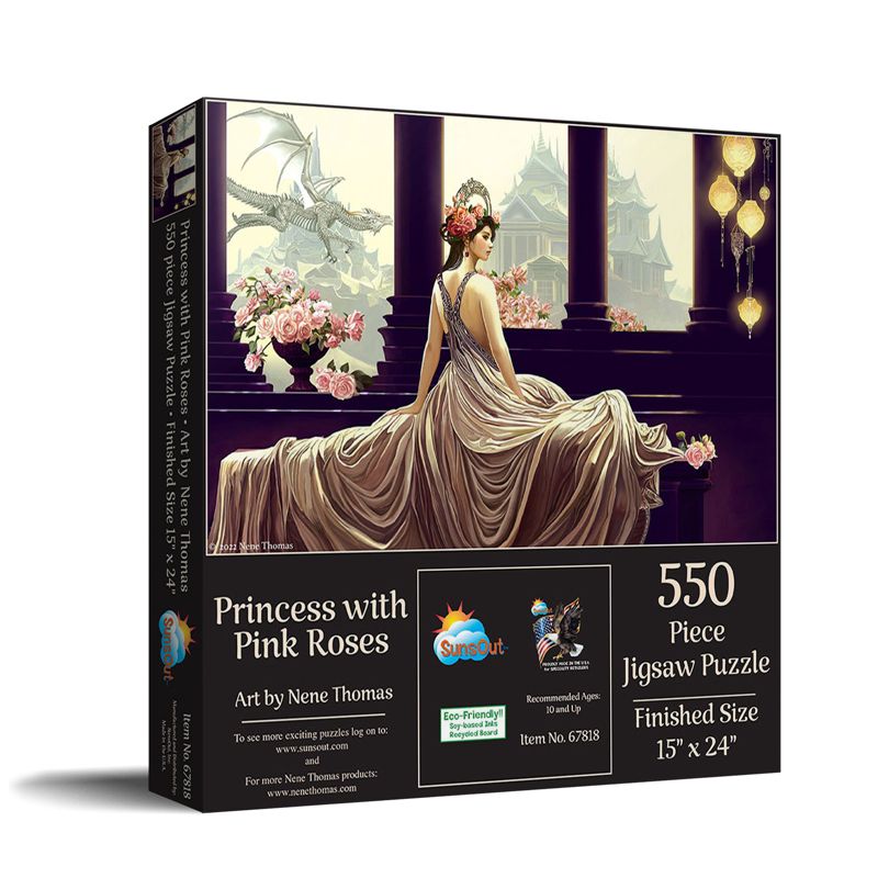 Sunsout Princess with Pink Roses 550 pc   Jigsaw Puzzle 67818, 2 of 6