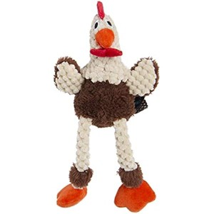 goDog Checkers Just for Me Skinny Rooster Squeaky Plush Dog Toy, Chew Guard Technology - Brown, Mini - 1 of 1