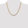 Black Bow Jewelry 5.5mm, 14k Yellow Gold, Open Concave Figaro Chain Necklace - 2 of 4