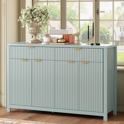 55" Buffet Sideboard Cabinet, Coffee Bar Storage Cabinet with 2 Drawers, Media Console Table, Kitchen Pantry Cabinet for Living Room Entryway