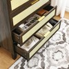 NicBex 5-Drawer Dresser for Bedroom,Simple Wooden Dressers with Rattan Drawers,Chest of Drawers for Living Room,Dining Room,Kitchen,Hallway - 3 of 4