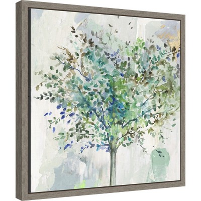 Glorious Still Moment Green Tree Canvas Wall Art Print