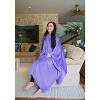 Women Cozy Wearable Fleece Blanket Wrap Shawl Cape With Large Front Pockets, Warm Soft Fuzzy Snuggly Blanket Gift for Woman Wife - Catalonia - 2 of 4