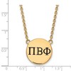 Black Bow Jewelry 14k Yellow Gold Plated Sterling Silver Pi Beta Phi Greek Life Necklace 18 Inch - 2 of 4
