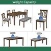 Lyngins 6-Piece Modern Wooden Dining Table Set for 6 People– Rectangular Table, 4 Upholstered Armless Chairs & Bench, for Living Room/Kitchen - 4 of 4