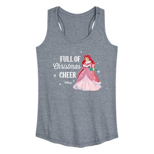 Women's - Disney - Full Of Christmas Cheer Ariel Graphic Racerback Tank - 1 of 4