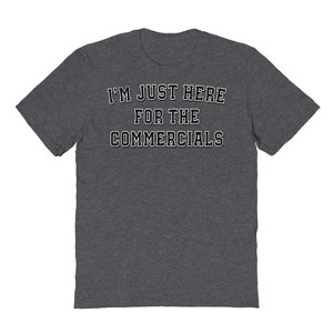 Rerun Island Men's Just Here Commercials Short Sleeve Graphic Cotton T-Shirt - 1 of 1
