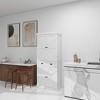 Sevobal Utility Storage Cabinets, Freestanding Cabinet with Adjustable Shelves and Drawers for Living Room Kitchen Hallway, White, 75.9"*38.8"*181.4" - 2 of 4