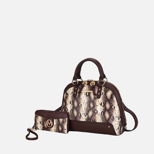 MKF Collection Frida Women’s Functional Vegan Leather Satchel Bag and Wallet by Mia K - 1 of 4