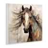 Stupell Industries Brown Horse with Florals Wall Plaque Art - 2 of 4