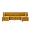 Resenkos U-Shaped 6-Seat Sectional, Configurable Modular Couch with Chaise and Storage Ottoman, - 4 of 4