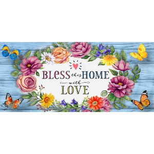 Briarwood Lane Spring Bless This Home With Love Mini Mat 22x10 Indoor Outdoor For Spring Doormat - 1 of 2
