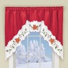 Collections Etc Poinsettia Curtains - 2 of 4