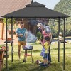 Tangkula 8' x 5' BBQ Grill Gazebo 2-Tier Barbecue Canopy Vented Top Shelves Shelter - 2 of 4