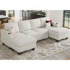 Belffin U-Shaped 6-Seater Sleeper Sectional - Modular Chenille Couch with Pull-Out Bed & Dual Storage Chaise - 4 of 4