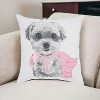 HomeRoots 18" Pink and White Cotton Throw Pillow - 2 of 4