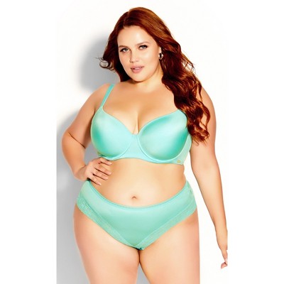 City Chic  Women's Plus Size Smooth & Chic T-shirt Bra - Aqua