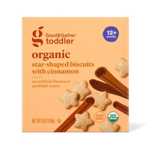 Organic Toddler Snack - Honey & Cinnamon Whole Grain Biscuit 5oz - Good & Gather™ - 1 of 3