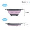Unique Bargains Fruit Vegetable Washing Square Collapsible Silicone Colander with Handle 2 Pcs - 3 of 4