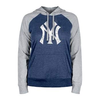 MLB New York Yankees Women's Lightweight Bi-Blend Hooded Sweatshirt