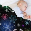 DSANE Christmas Snowflakes Christmas Throw Blanket Soft Fleece Christmas Blanket Cozy Flannel Throw for Couch Bed - 4 of 4