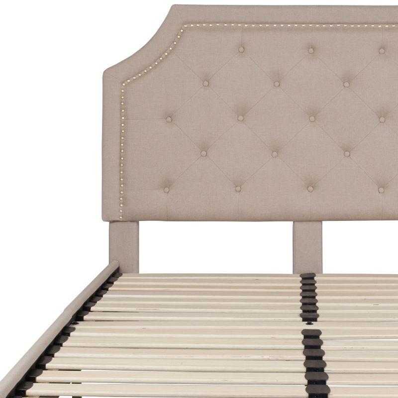 Flash Furniture Brighton Arched Tufted Upholstered Platform Bed, 6 of 12