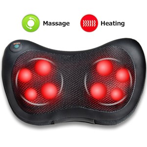 Costway Shiatsu Shoulder Neck Back Massage Pillow with Heat Deep Kneading Massager Car Seat - 1 of 4