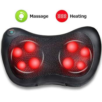 Costway Shiatsu Shoulder Neck Back Massage Pillow with Heat Deep Kneading Massager Car Seat